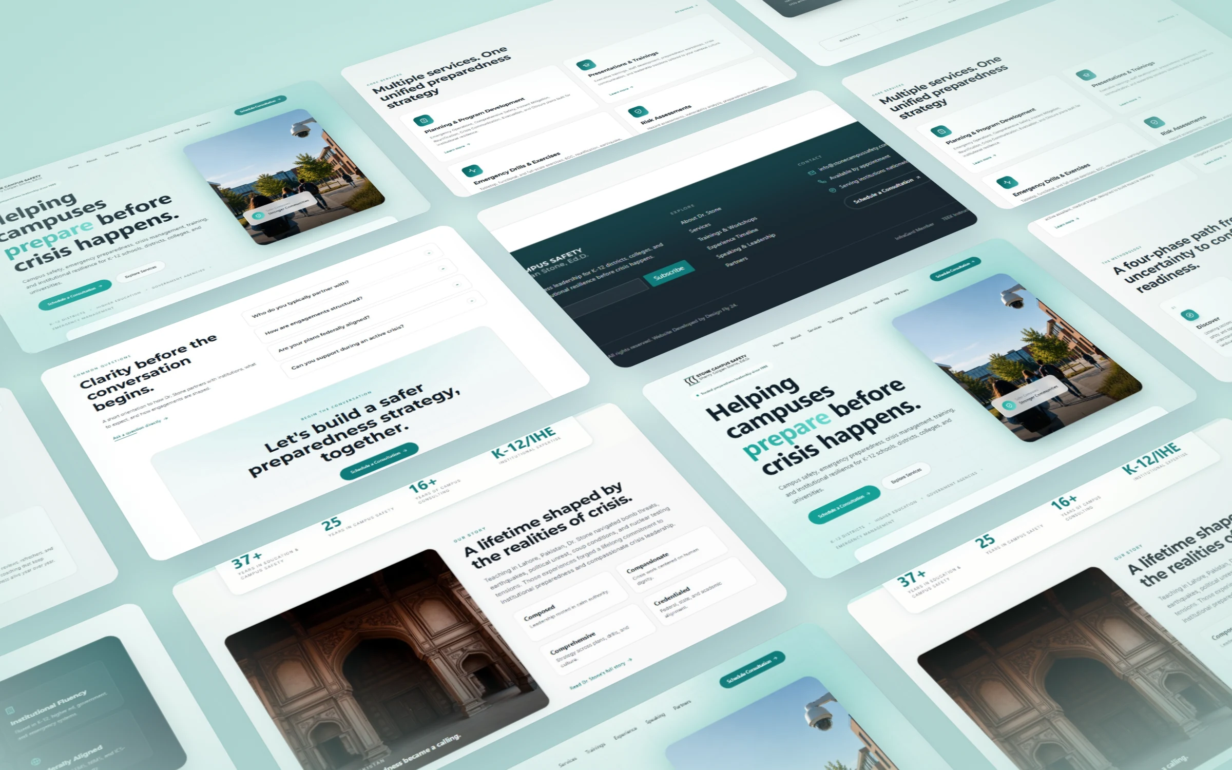 Stone Campus Safety website design by Design Fly 24, shown on a premium mockup