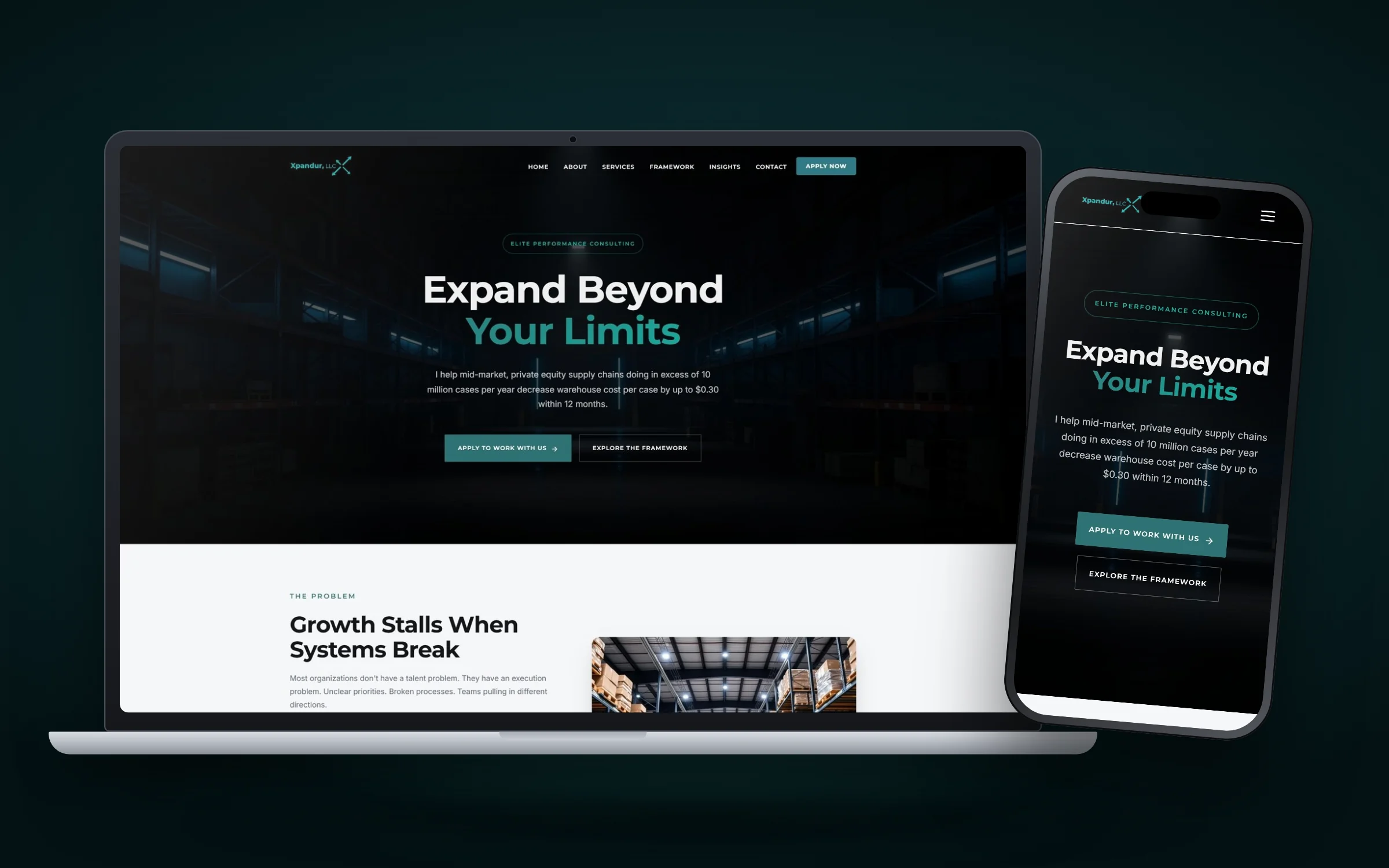 xpandur website mockup